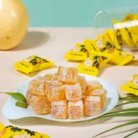 Fabrikant Groothandel Gummy Fruit Zacht Snoep Gemeenschapsgroep Kopen Casual Snacks Perenpasta Bedekt Met Een Fruitige Smaak