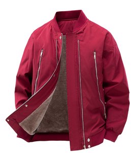 แจ็คเก็ตบอมเบอร์แบบสปอร์ต ODM รุ่นสั่งทำพิเศษสำหรับทุกเพศ คอตั้ง กันน้ำ กันลม ซิปหนา ใส่ได้ในฤดูหนาว สวมใส่สบายๆ สำหรับกิจกรรมกลางแจ้ง น้ำหนัก 220 กรัม - Product Image 1