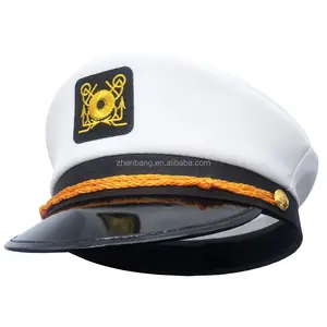 Cosplay Professional Custom 100% Cotton White Captains Hat Bulk Rainbow Sailor Hat