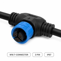 Connecteur circulaire étanche M16 à verrouillage par vis, type T, 2 à 8 broches, 10A 5A 3A, prise mâle/femelle pour câble d'éclairage paysager LED