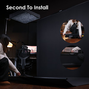 RAUBAY Pantalla Negra Plegable - Fondo de Escenario FloorFlex con Extensión de Suelo 7x7x7 pies - Fondo Retráctil Portátil CHS2100 - FX - Product Image 2