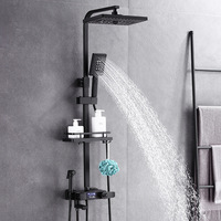 Pommeau de douche à effet pluie Système de douche de salle de bain Robinet mitigeur de baignoire avec température Laiton doré Oem Acier inoxydable moderne 888