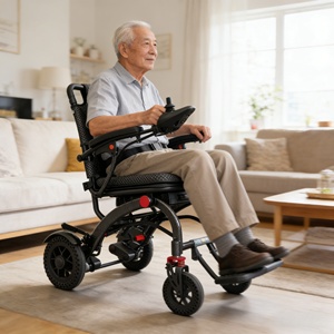 Silla de Ruedas Eléctrica de Aleación de Aluminio Optimizada con Motor Servo de 2x180W, Batería de Liberación Rápida - Product Image 1