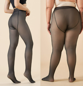 Épais hiver Legging longue éponge Transparent noir café peau grande taille collants noir fort Stretch femmes pantalon - Product Image 2