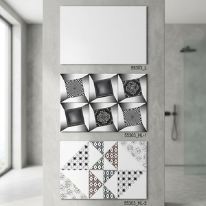 Revestimiento de cerámica para pared, fabricante de arcilla de China, azulejos de pared de mármol negro de 300x450mm de la India, ideales para baño y cocina - Product Image 1