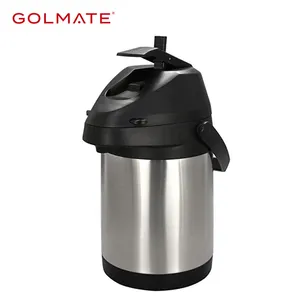South America Stainless steel thermos airpot insulated thermal pump coffee pot 2.5L 3.0L 3.5L 4.0L 4.5L