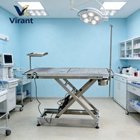 Table d'opération vétérinaire en acier inoxydable personnalisée Virant pour animaux de grande taille, chiens, table chirurgicale diagnostique électrique réglable