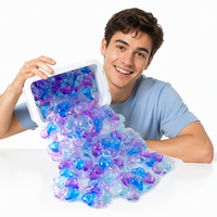 Dr.easy OEM Capsules de lessive en gel écologiques jetables 4-en-1, billes de lavage liquides parfumées aux fleurs pour vêtements