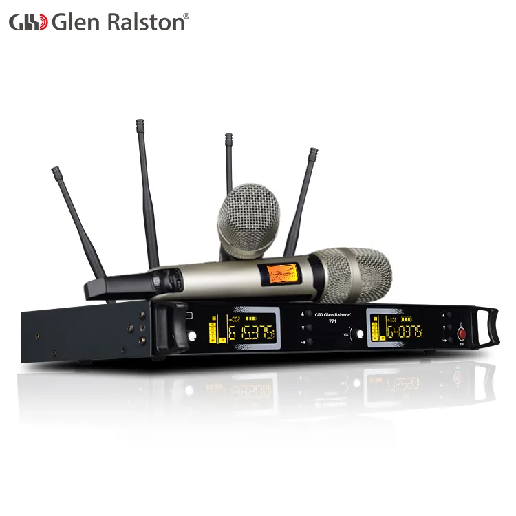 Glen Ralston High Quality Professional True Diversity Wireless Microphone UHF Wireless Microphone Karaoke System