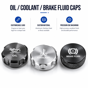 Bouchons de réservoir de carburant en acier inoxydable renforcé et alliage d'aluminium usinés par CNC pour voitures/motos modifiées, protection d'étanchéité renforcée - Product Image 1