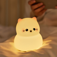 EGOGO-Veilleuse LED moderne et mignonne avec chat, mini lampe de chambre d'enfant, pour décoration de chambre d'enfant, veilleuse pour bébé