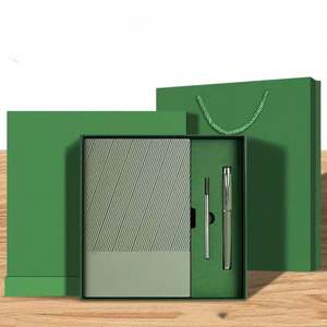 Promotional Luxury Business Gift <b>Set</b> Customizable A5 <b>Notebook</b> with PU Leather Journal and Pen - Product Image 1