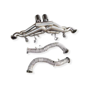 ระบบท่อไอเสียสมรรถนะสูงแบบดาวน์ไปป์สำหรับ Porsche 718 <span class=keywords><strong>GT4</strong></span> 4.0L พร้อมระบบแคทแบ็ค วาล์ว และปลายท่อ - Product Image 1