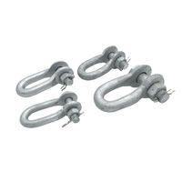 Manille de type U U-7 U-10 U-12 U-16 U-20 galvanisée à chaud pour ligne électrique, accessoire de transmission aérienne