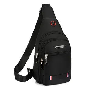 नई फैशन बाहरी हेड फोन्स छेद ऑक्सफोर्ड हल्के निविड़ अंधकार मोबाइल फोन कंधे बैग पुरुषों छाती बैग Crossbody बैग गोफन