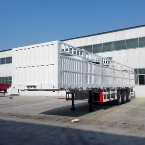 La belle qualité 3 essieux 4 essieux clôture Drop Side Board Remorque avec pick-up fermé paroi latérale Cargo Transport Truck Semi-remorque - Product Image 4