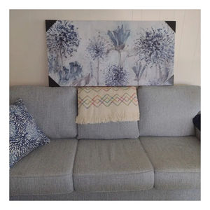 Latitude Run Field of Blue Gallery, toile encadrée prête à accrocher, <span class=keywords><strong>peinture</strong></span> <span class=keywords><strong>abstraite</strong></span>, grande impression sur toile pour salon - Product Image 3