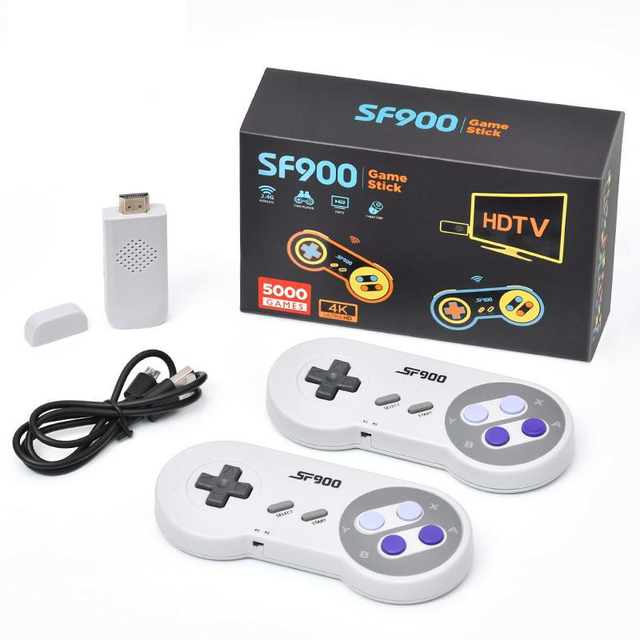 SF900 Player Wireless Controller 16 Bit Consolas 5000 Games HD Video Game Stick Classic Retro Game Console