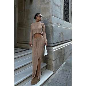 โซเบ เมซี่ชุดโครเชต์สำหรับผู้หญิง แขนยาว ถักนิตติ้งลำลอง ฤดูใบไม้ผลิ ฤดูร้อน ระบายอากาศได้ดี DO - Product Image 5