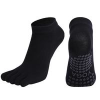 Chaussettes de yoga à cinq doigts en gros - Antidérapantes avec grip individuel pour chaque orteil, matière extensible, OEM/ODM, faible MOQ, nouvelles chaussettes antidérapantes pour le pilates