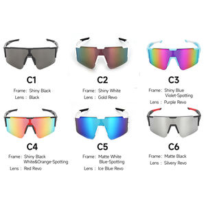 공장 패션 야외 UV 보호 사이클링 안전 안경 원피스 렌즈 방풍 스포츠 산악 자전거 자전거 선글라스 - Product Image 6