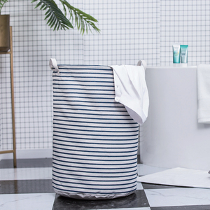 Tùy Chỉnh Ráp Giặt Hamper Công Suất Lớn Có Thể Gập Lại Vải Giỏ Với Cotton <span class=keywords><strong>Linen</strong></span> Lưu Trữ Cho Quần Áo Lưu Trữ - Product Image 5