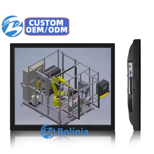 New 19 Inch Industrial TFT-LCD Monitor with HD VGA Interface Desktop Use Plastic Case Customizable Design 1-Year Warranty
