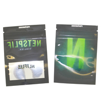 Sacs en plastique Mylar imprimés sur mesure et en stock, 100 pièces/paquet, sachets étanches à l'odeur, fermeture éclair refermable, emballage alimentaire scellé, sachets