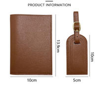Porte-passeport en cuir PU, étiquette de bagage de voyage, porte-cartes d'embarquement minimaliste