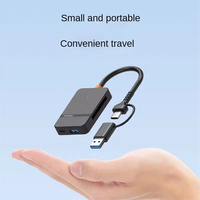 Lector de tarjetas 8 en 1 USB 3,0, adaptador de tarjeta Compact Flash SD TF CF MS para ordenador portátil, PC, lector de tarjetas múltiples