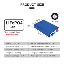 คลังสินค้าแบตเตอรี่ Lifepo4 EV LF105Ah <span class=keywords><strong>3</strong></span>.2โวลต์พลังงานแสงอาทิตย์280Ah ลึก105 AH 314Ah ปริซึมลิเธียมไอออน - Product Image 3