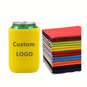 Manchons isothermes pliables en mousse couleur unie vierges pour canettes de bière, sublimation en gros, pour canettes et bouteilles de soda - Product Image 1