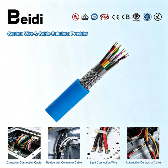 BEIDI UL20276 Multicore Shielded Control Cable PVC Insulated Industrial Machine Internal Circuit Wiring UL758/1581 for 30V