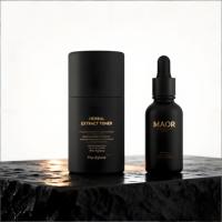 Flacon d'huile essentielle en verre Boston avec logo personnalisé, 1 oz, 2 oz, 50 ml, 100 ml, emballage de luxe noir pour huile capillaire avec compte-gouttes