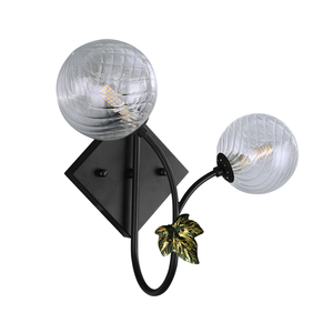 Inno Casa PW24006-2 Lámpara de Pared Moderna Decorativa de Metal Negro Mate, Alto CRI 90, 110-240V, Pantalla de Vidrio Transparente para Sala de Estar, 2*G9 - Product Image 2