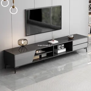 Mobile TV in Legno Minimalista Moderno 2025 con LED di Lusso, Mobile Contenitore da Terra per <span class=keywords><strong>Soggiorno</strong></span> Piccolo - Product Image 2