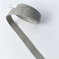 Bande élastique en dentelle picot ondulée lisse en nylon et élasthanne à bord festonné de 20 mm pour vêtements, lingerie et robes