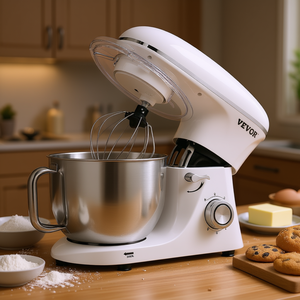 Batidora de Pedestal Vevor de 6 Cuartos de Galón, Acero Inoxidable, 660W, Cabezal Inclinable, con Gancho para Amasar - Product Image 2