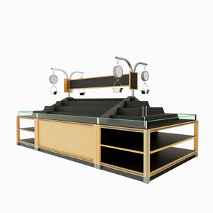 Estantes de Exhibición de Frutas y Verduras de Madera y Metal de Doble Cara, Resistentes, de Gran Capacidad y Multicapa, con Escala - Product Image 2