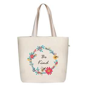 Bolsa de Mano de Algodón con Estampado Personalizado para Mujer, Bolsa de Lona Reutilizable Ecológica con Logotipo, Bolsa de Compras de Gran Capacidad, Bolsa de Playa - Product Image 5