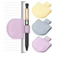 Marcador Magnético con Clip para Bolígrafo, Porta Lápices de Cuero con Lazo Elástico para Diario, Cuaderno, Carpeta de Papel, Escritura, Suministros de Oficina