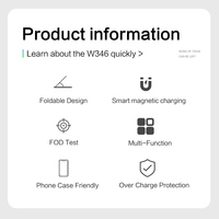 Chargeur sans fil magnétique 3-en-1 et batterie externe, station de charge sans fil portable pliable pour iPhone 17 16 15 14, Apple Watch et AirPods