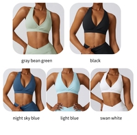 Nouvel ensemble de 6 pièces de sous-vêtements volumineux, soutien-gorge de yoga, leggings de fitness, leggings de sport à jambes larges, ensemble athlétique pour femmes