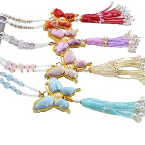 Collar de borlas con diseño de mariposa de brocado, estilo chino tradicional, accesorio para fiesta Cheongsam - Product Image 5