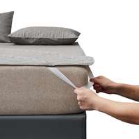 Drap plat matelassé imperméable à ultrasons pratique, anti-déversement, acceptant les commandes en gros et l'emballage personnalisé