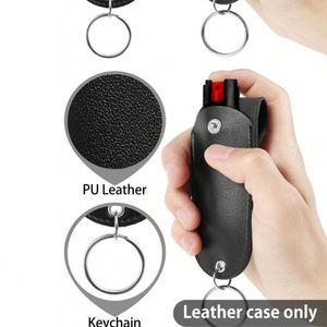 Mini Estuche Portátil de Cuero para Pimienta con Tapa Superior, Llavero de Defensa Personal para Regalos - Product Image 4