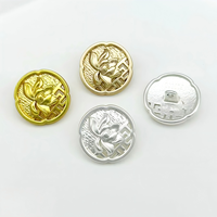 Boutons métalliques personnalisés JINYU, logo de haute qualité, alliage de zinc, placage, pour vêtements, manteaux, chemises, sans nickel, écologiques, sans plomb