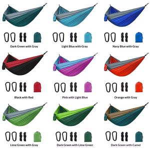 Vente directe du fabricant, tissu de parachute en polyamide, <span class=keywords><strong>hamac</strong></span> de camping pour <span class=keywords><strong>deux</strong></span> <span class=keywords><strong>personnes</strong></span>, capacité de 300 kg, coloré, personnalisable - Product Image 3