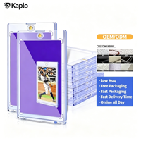 Kaplo 360PT - Soporte Magnético de un Toque para Tarjetas Coleccionables, Esquinas Redondeadas, Estuche Rígido Transparente para Tarjetas Coleccionables