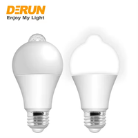 Sensor infrarrojo 7W 9W 12W E27 E26 B22 Base LED Sensor de movimiento Bombilla LED Bombilla inteligente para baño Garaje, LED-SENSOR